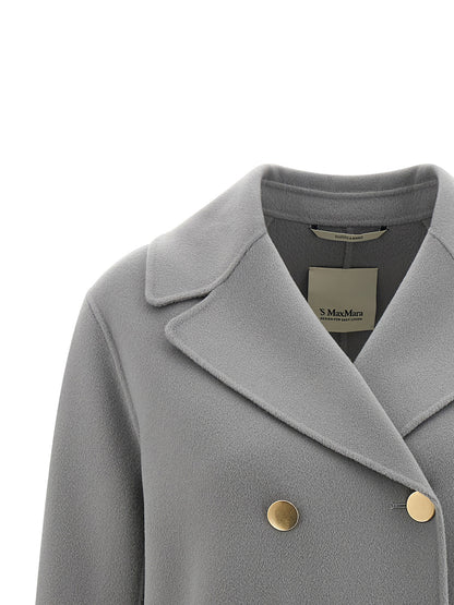 This Blazer by S Max Mara for women in virgin wool gray presents a tailored silhouette, meticulously tailored with a tailored lapel neckline and distinctive for a tailored finish.