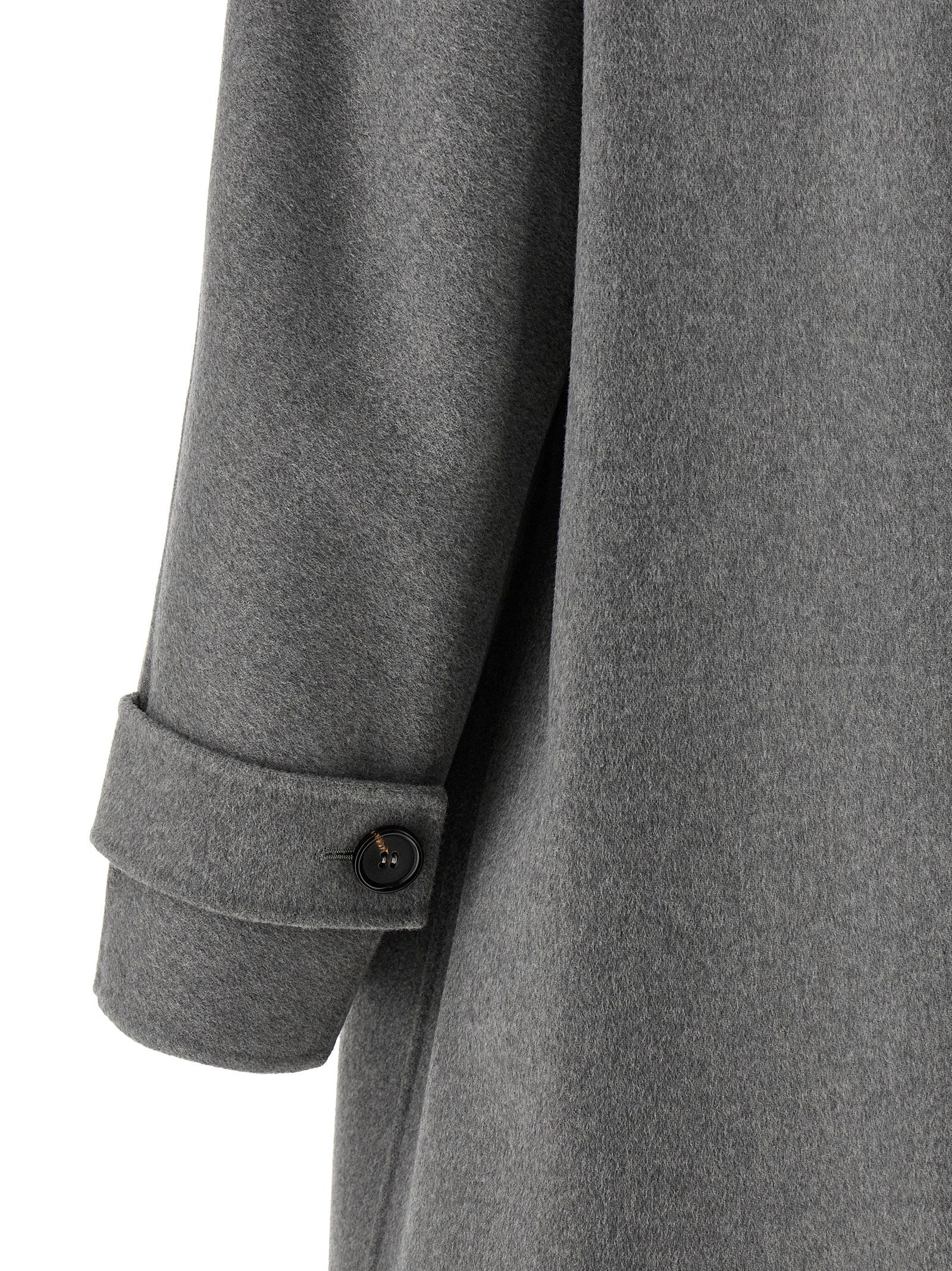 Overcoat by S Max Mara for women in virgin wool gray features an satoral silhouette, showcasing a sophisticated and satoral lightweight for a premium, timeless look.