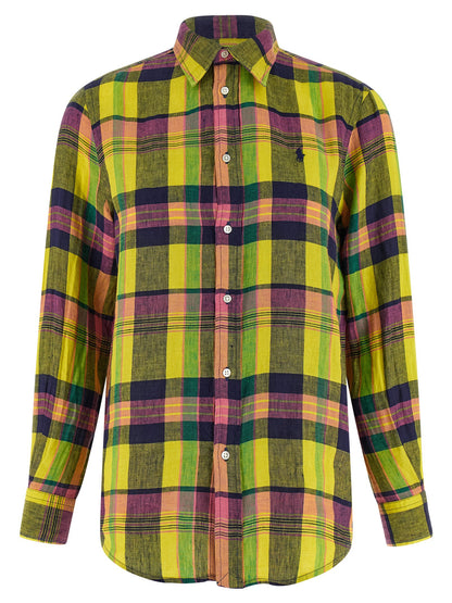 Polo Ralph Lauren Women's Linen Blouse - Multicolor Print