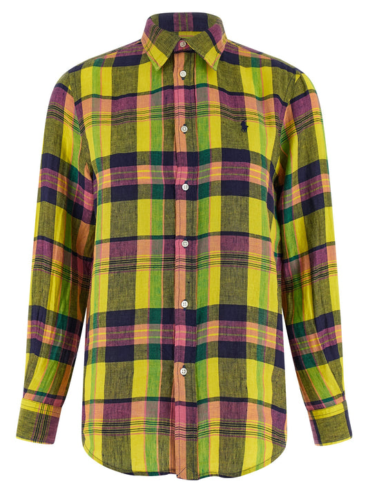 Polo Ralph Lauren Women's Linen Blouse - Multicolor Print
