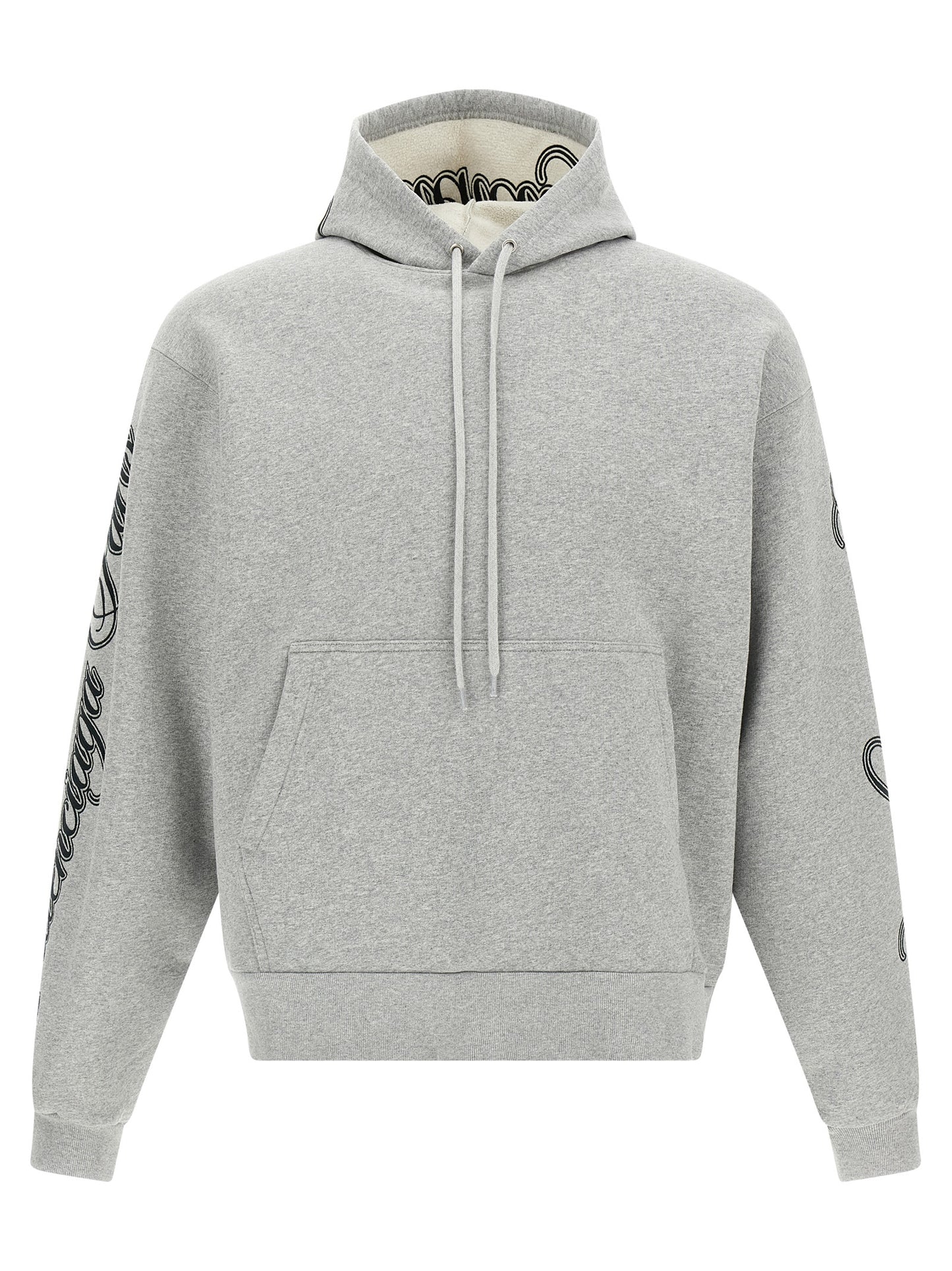 Sweatshirt Hoodie by Balenciaga for women in cotton gray features an dramatic silhouette, showcasing a sophisticated hooded neckline and dramatic long-sleeve for a refined, modern aesthetic.