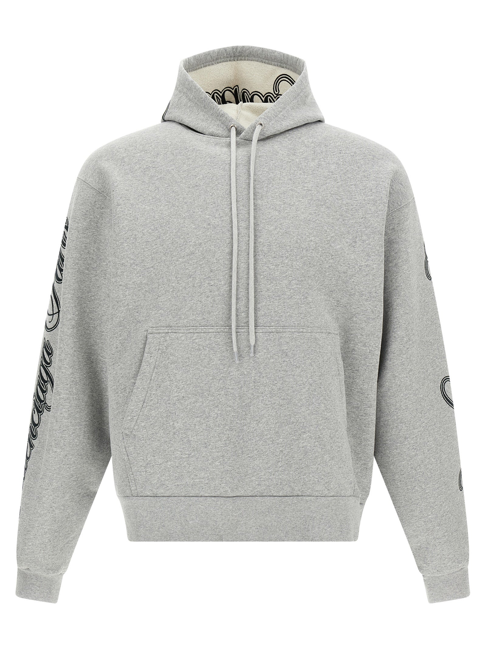 Sweatshirt Hoodie by Balenciaga for women in cotton gray features an dramatic silhouette, showcasing a sophisticated hooded neckline and dramatic long-sleeve for a refined, modern aesthetic.