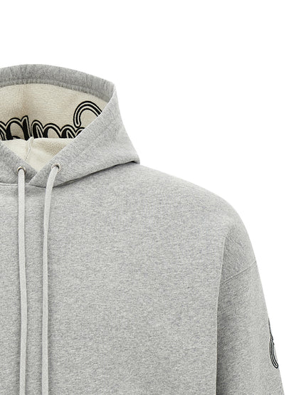 Sweatshirt Hoodie by Balenciaga for women in cotton gray features a authentic silhouette, showcasing a sophisticated hooded neckline and authentic detail for a refined finish.