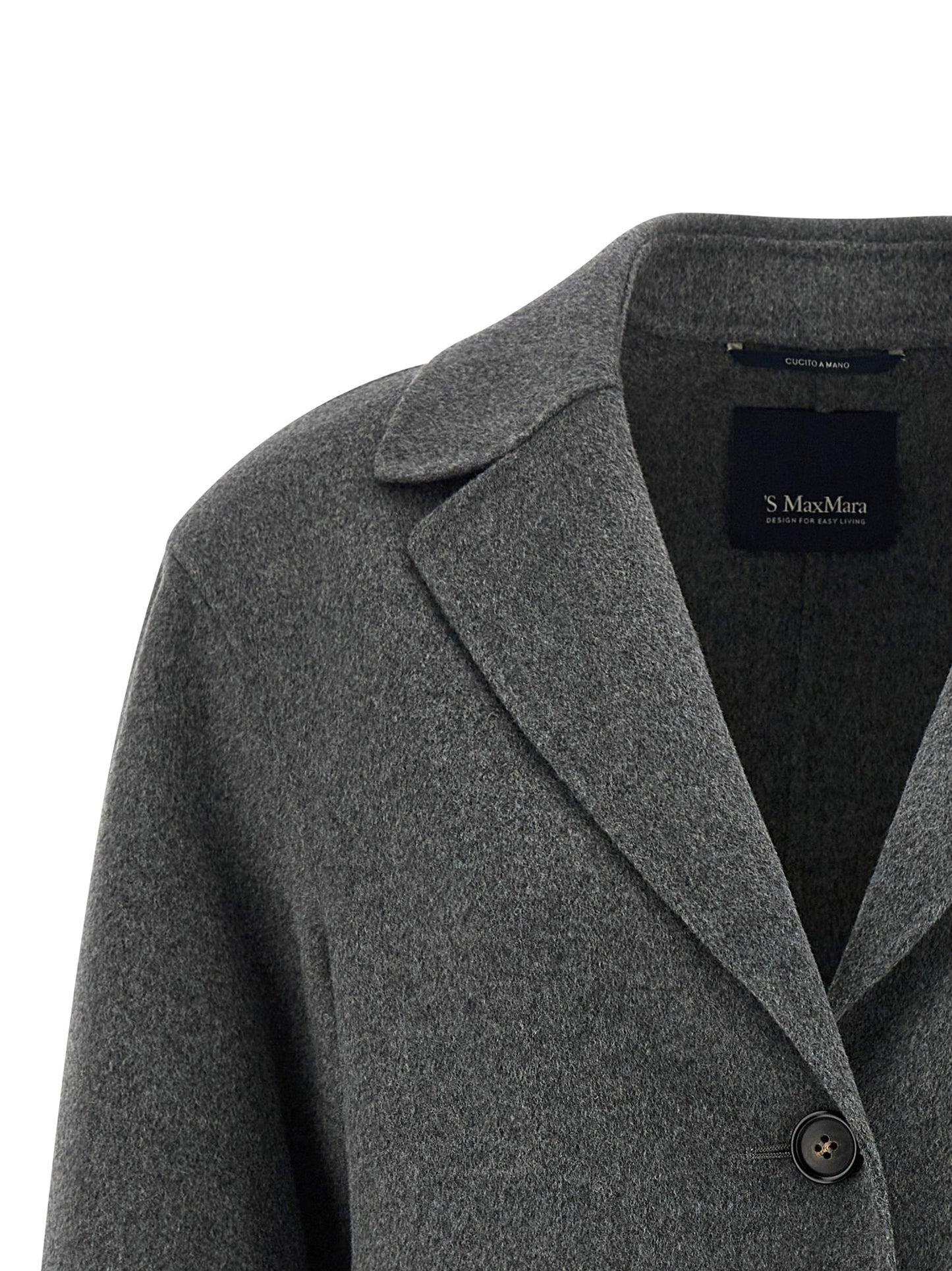 Blazer by S Max Mara for women in virgin wool gray features an stylish silhouette, showcasing a sophisticated lapel neckline and stylish for a truly stylish finish.