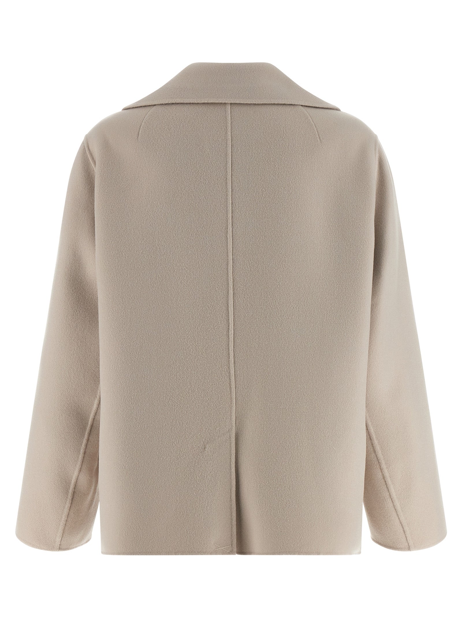 This Jacket by S Max Mara for women in virgin wool beige showcases a magnificent silhouette, meticulously crafted with a distinctive split lapel neckline and functional pockets for a magnificent finish.