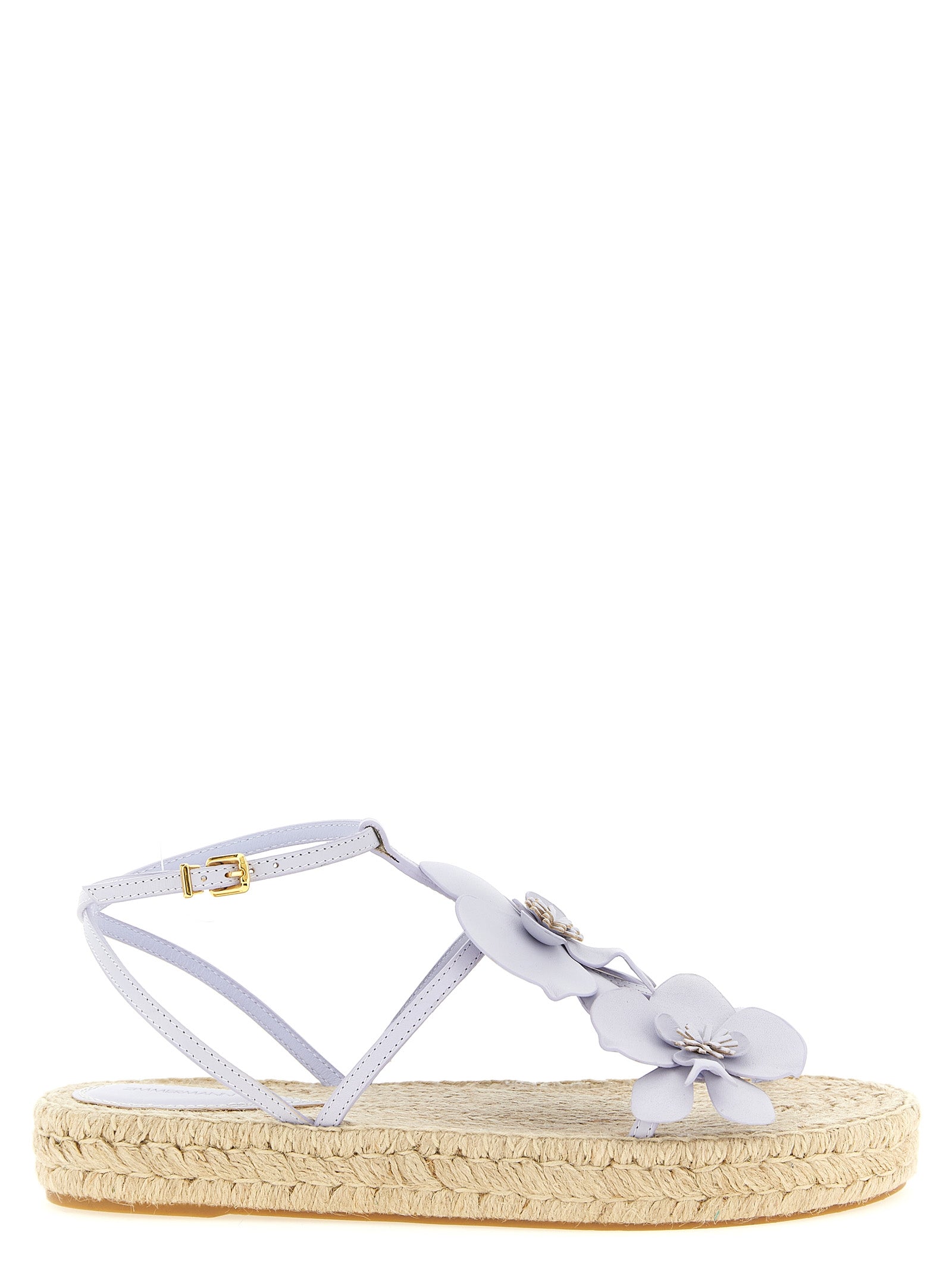 Platform Ankle Strap Sandals by Zimmermann for women in cowhide leather and purple presents a captivating silhouette, showcasing the signature style of the Women's Cowhide Leather Platform Ankle Strap Sandals with a captivating platform and captivating .