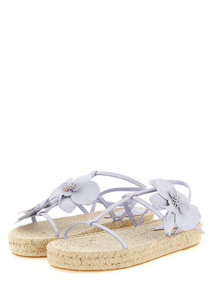 Platform Ankle Strap Sandals by Zimmermann for women in cowhide leather purple features an exquisite silhouette, showcasing the exquisite Women's Cowhide Leather Platform Ankle Strap Sandals with a platform and .