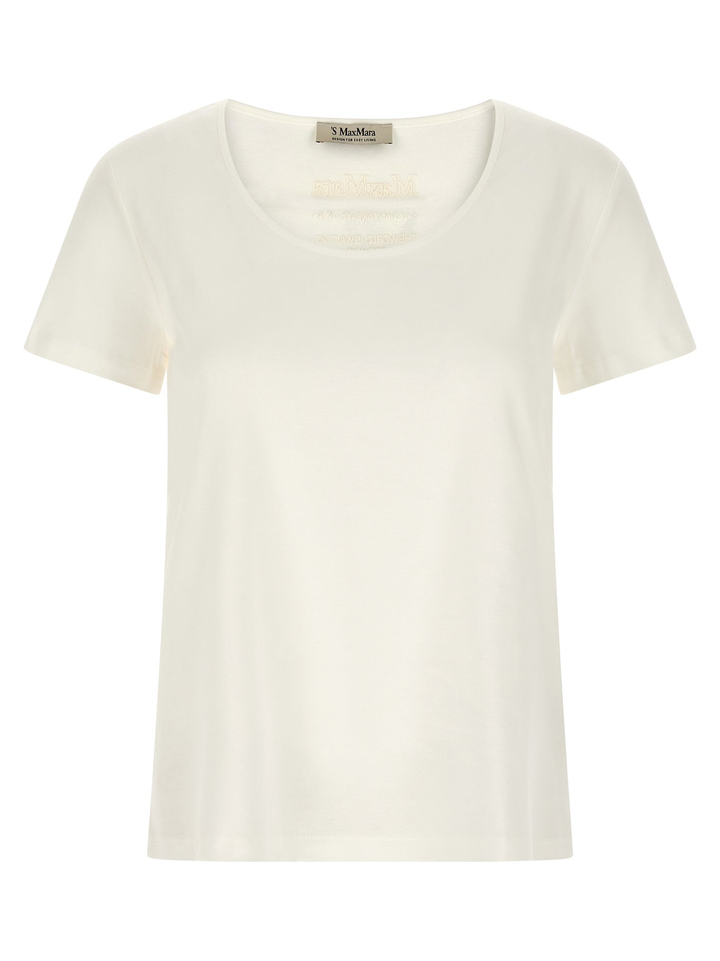 T-Shirt by S Max Mara for women in cotton white features an on trend silhouette, perfectly showcasing a on trend short-sleeve and for an elevated aesthetic.