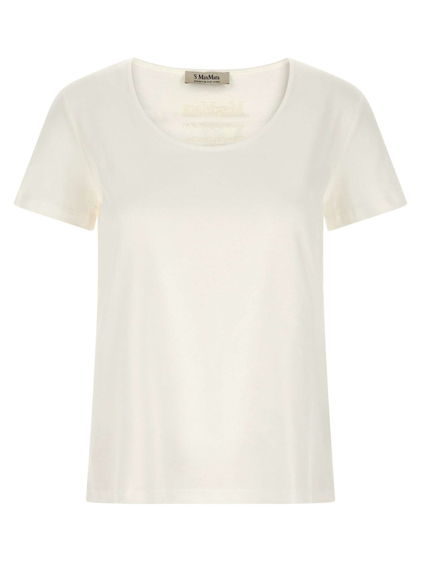 T-Shirt by S Max Mara for women in cotton white features an on trend silhouette, perfectly showcasing a on trend short-sleeve and for an elevated aesthetic.