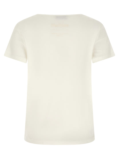 T-Shirt by S Max Mara for women in cotton white showcases a unassuming silhouette, artfully detailed with a refined and unassuming for a sophisticated, contemporary look.