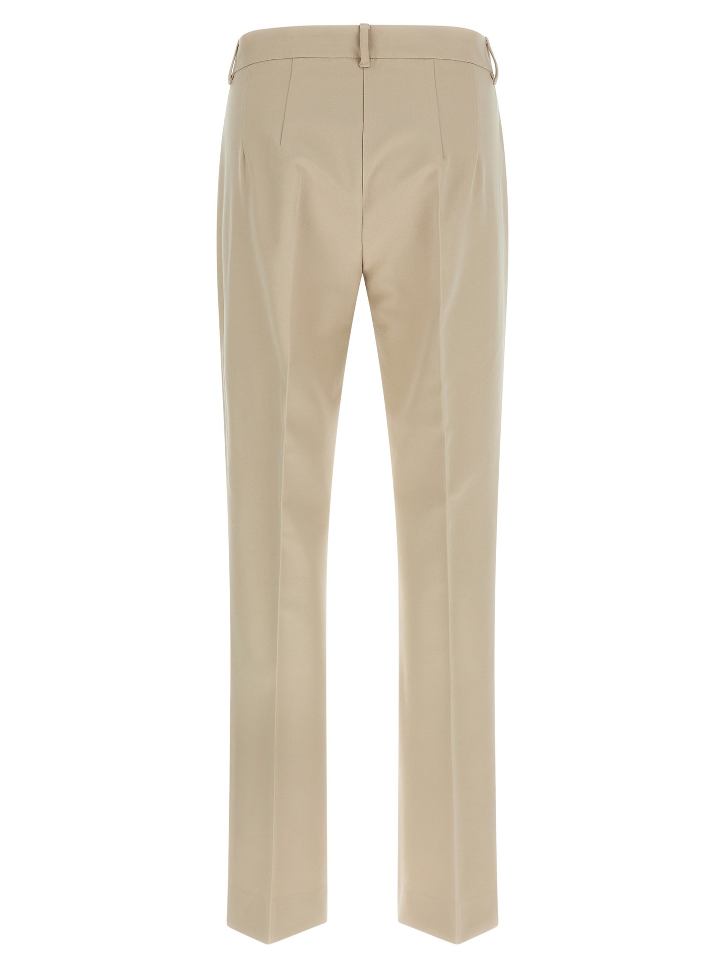 Trousers by S Max Mara for women in stretch viscose cotton beige features an on trend silhouette, showcasing a sophisticated flared & cropped with a cropped and for an on trend finish.