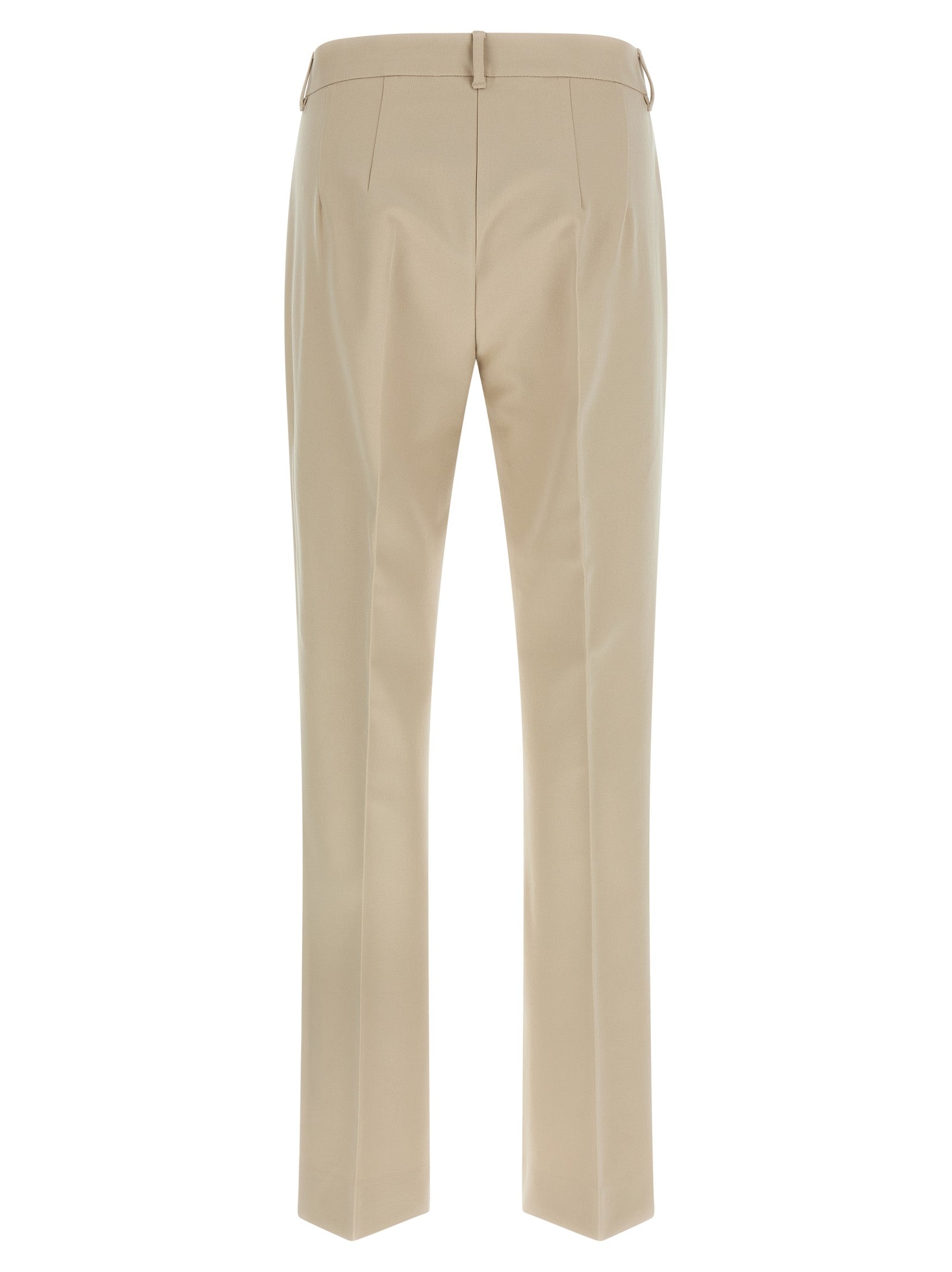 Trousers by S Max Mara for women in stretch viscose cotton beige features an on trend silhouette, showcasing a sophisticated flared & cropped with a cropped and for an on trend finish.