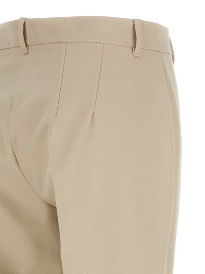 Trousers by S Max Mara for women in stretch viscose cotton beige features a artisanal silhouette, showcasing a sophisticated flared & cropped with a cropped and for a artisanal finish.