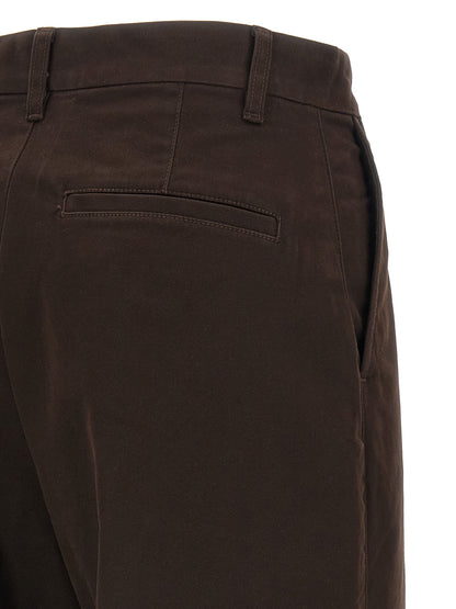 Chinos Pants by Polo Ralph Lauren for women in stretch cotton twill brown, featuring a architectural flared & wide with a architectural long and for a refined silhouette.