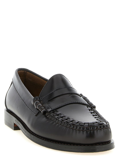 Loafer Slip-On Shoes by G.H. BASS for men in cowhide leather brown features an ergonomic silhouette, perfectly showcasing Men's Cowhide Leather Loafer Slip-On Shoes with its distinct and elegant moc toe style.