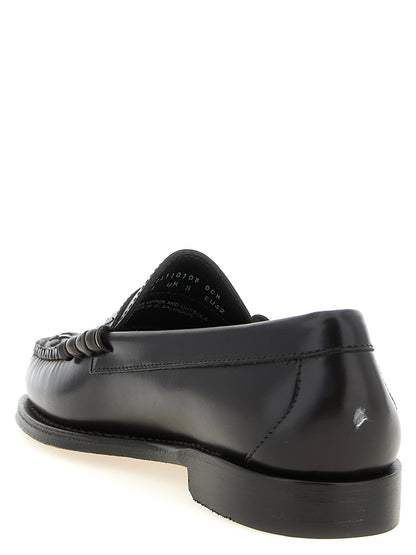 Loafer Slip-On Shoes by G.H. BASS for men in cowhide leather brown showcases a impeccable silhouette as Men's Cowhide Leather Loafer Slip-On Shoes, artfully designed with a impeccable and refined moc toe style for a impeccable finish.