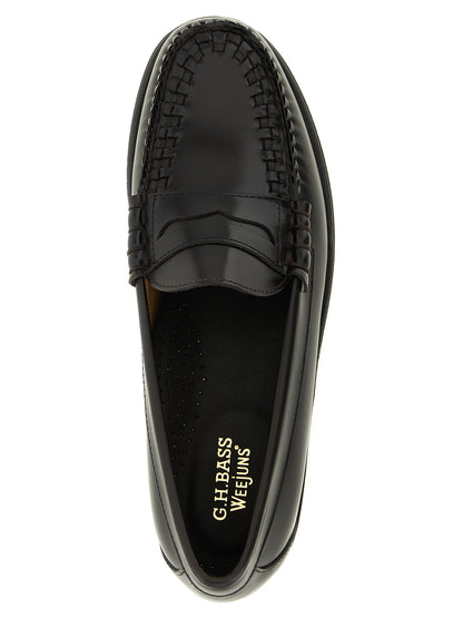 Loafer Slip-On Shoes by G.H. BASS for men in cowhide leather brown showcases a timeless silhouette from the Men's Cowhide Leather Loafer Slip-On Shoes collection, featuring a timeless and moc toe style for a timeless finish.