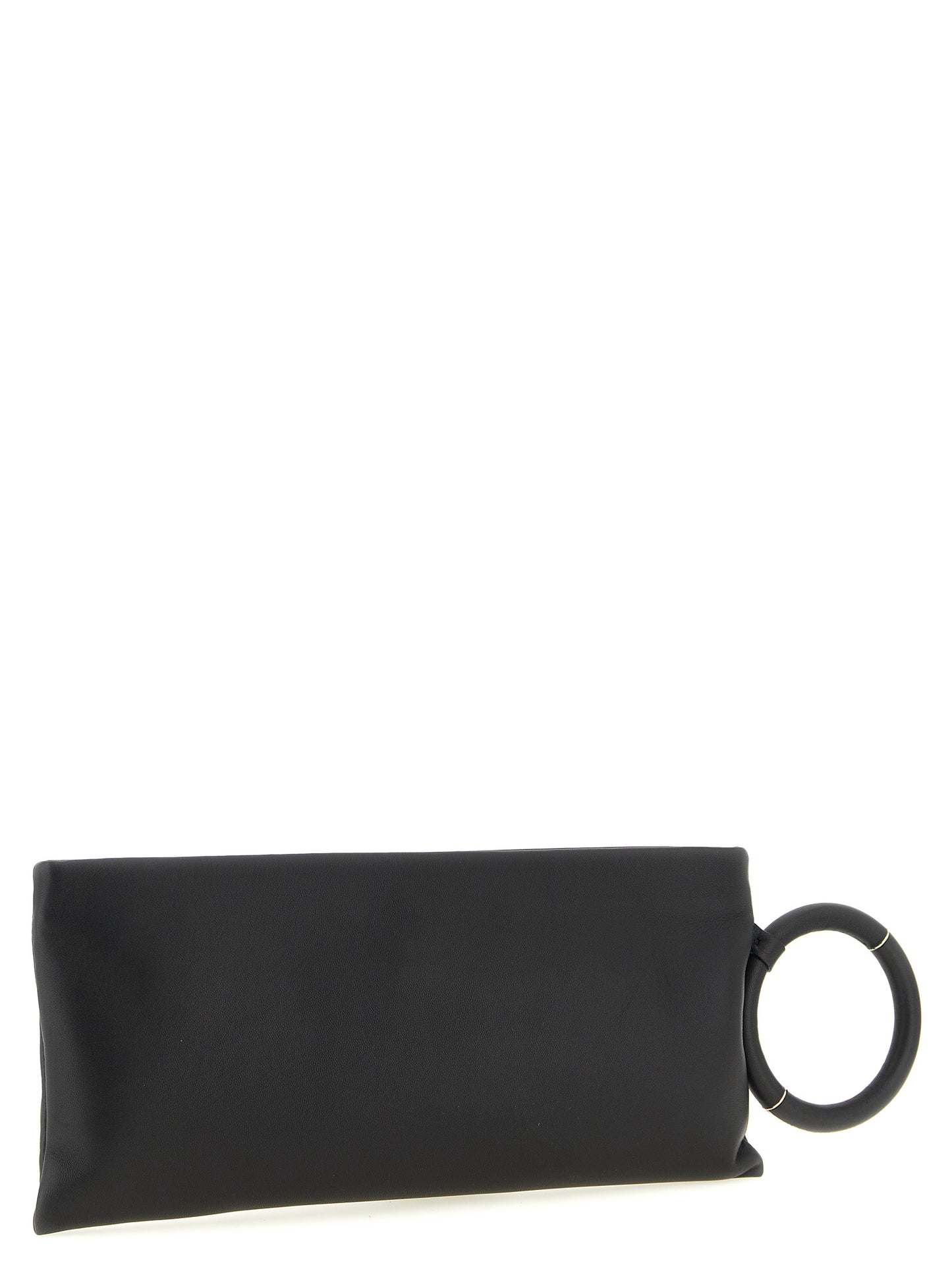 Evening Clutch Handbag by Tom Ford for women in lamb leather black & gold features a architectural silhouette, showcasing a secure zipper, ample , and versatile for a architectural finish.