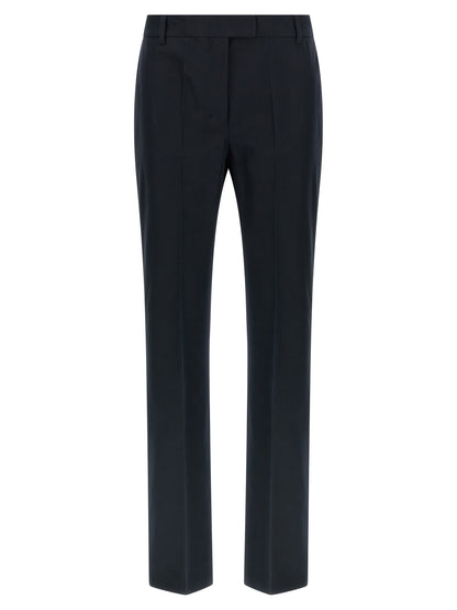 Trousers by S Max Mara for women in stretch viscose cotton blue features a sculptural silhouette, showcasing a sculptural flared & cropped and cropped with a sophisticated for a sculptural finish.