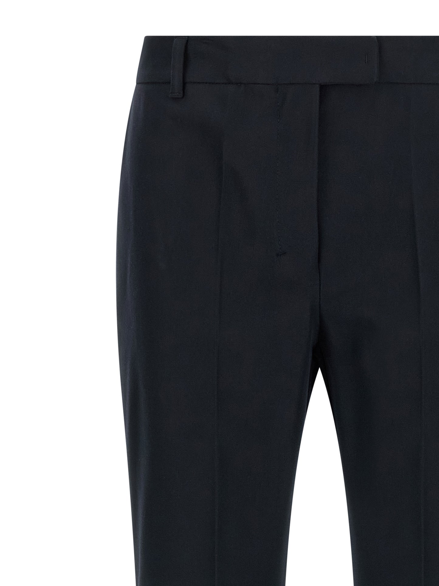 Trousers by S Max Mara for women in stretch viscose cotton blue features a artisanal silhouette, showcasing a sophisticated flared & cropped with a cropped and for a artisanal finish.