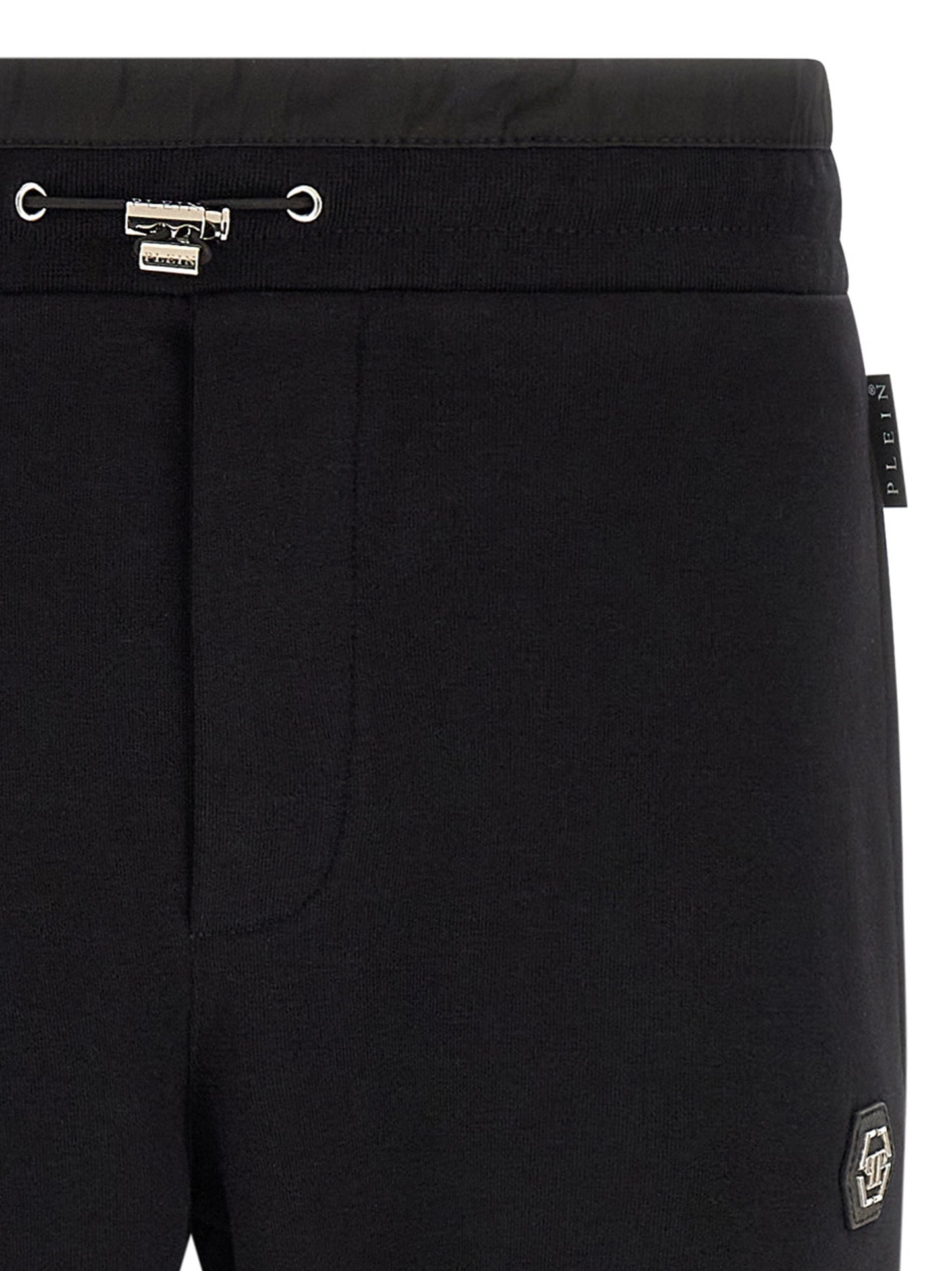 Joggers by Philipp Plein for men in cotton polyester black features an refined tailoring silhouette, showcasing a premium with a and long cut for a refined tailoring look.