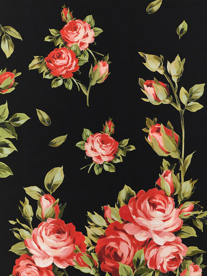Scarf by Dolce & Gabbana for women in silk twill black, rose, floral & print presents a cosy silhouette, artfully capturing the sophisticated design and premium aesthetic of the Silk Twill Scarf.