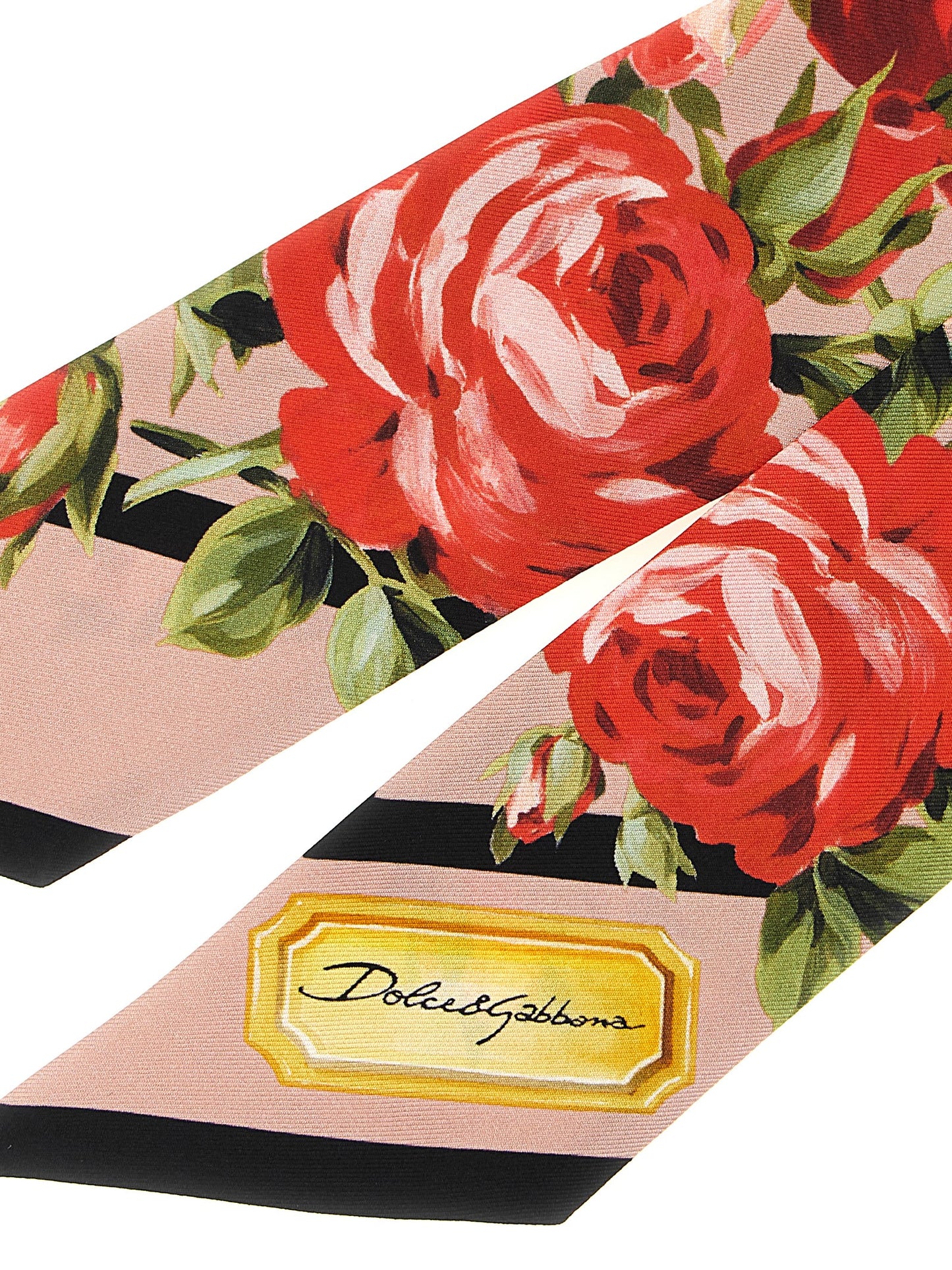 Scarf by Dolce & Gabbana for women in silk twill multicolor, pink, rose, patterned, floral & print features a timeless silhouette, artfully capturing the essence of the timeless Silk Twill Scarf design for a sophisticated look.
