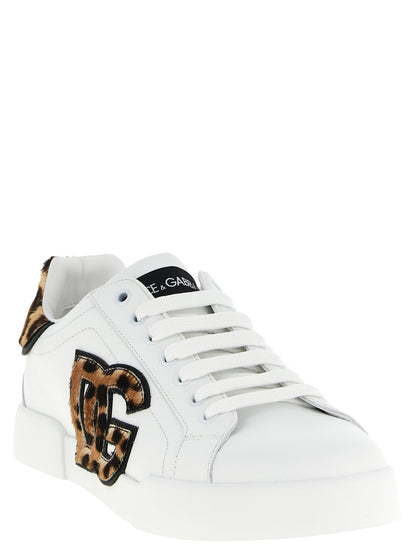 Sneakers by Dolce & Gabbana for women in eva & calfskin leather brown & print features an versatile design from the Pony Women's Low Top EVA & Calfskin Leather Sneakers collection, highlighting a versatile low-top style for a premium, high-fashion look.
