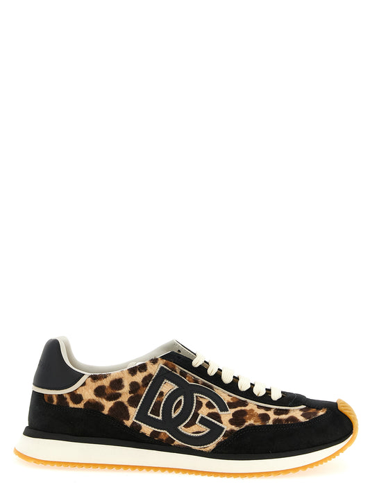 Sneakers by Dolce & Gabbana for women in bos taurus suede calfskin leather multicolor, leopard-print & print presents a impeccable silhouette as Pony Women's Low Top Bos Taurus Suede Calfskin Leather Sneakers, expertly defined by a impeccable low-top style for a impeccable, high-fashion look.