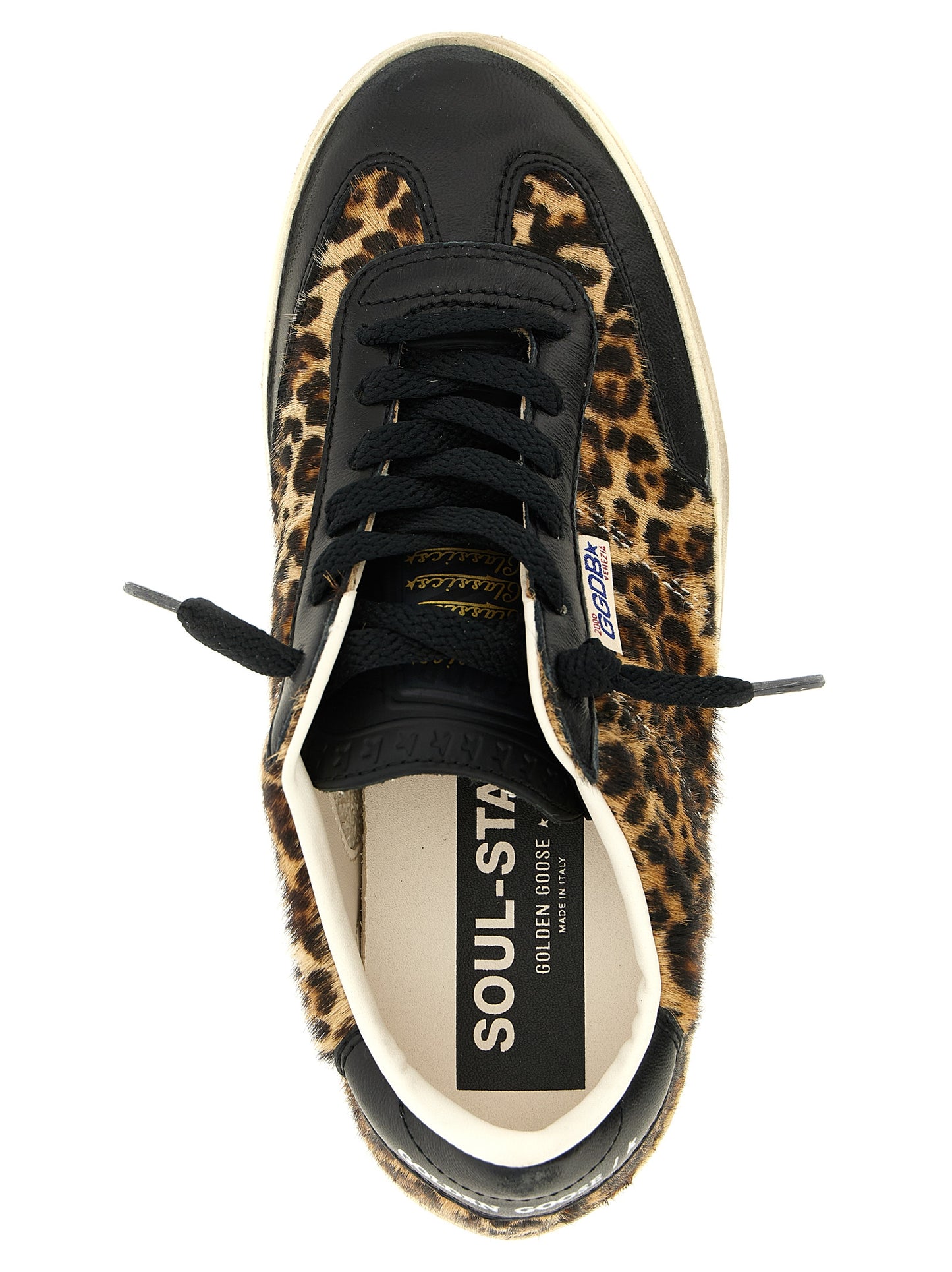 Sneakers by Golden Goose for women in cowhide leather animal, multicolor & print features an versatile design from the Pony Star Women's Low Top Cowhide Leather Sneakers collection, highlighting a versatile low-top style for a premium, high-fashion look.