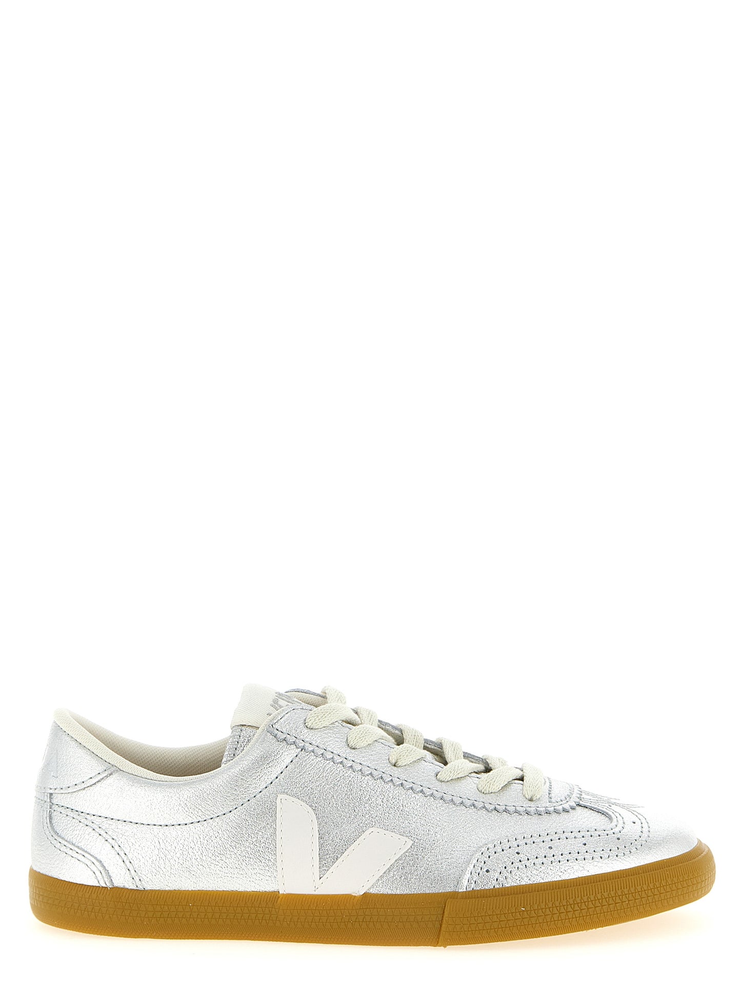 Sneakers by Veja for women in leather & rubber silver features an timeless silhouette from the Women's Fashion Leather & Rubber Sneakers collection, showcasing a signature fashion style with an timeless finish.