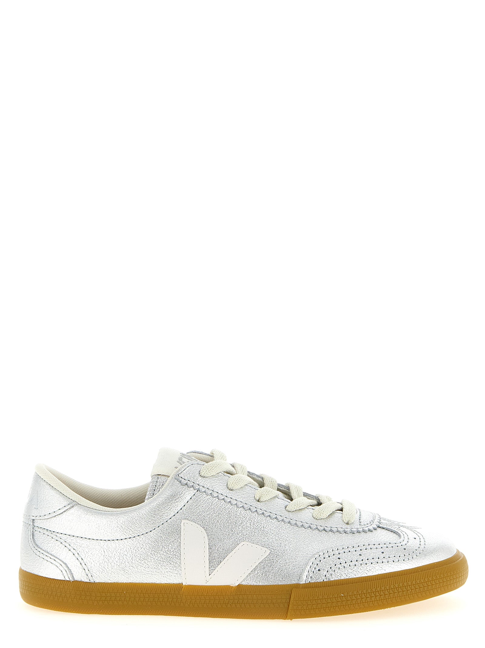 Sneakers by Veja for women in leather & rubber silver features an timeless silhouette from the Women's Fashion Leather & Rubber Sneakers collection, showcasing a signature fashion style with an timeless finish.