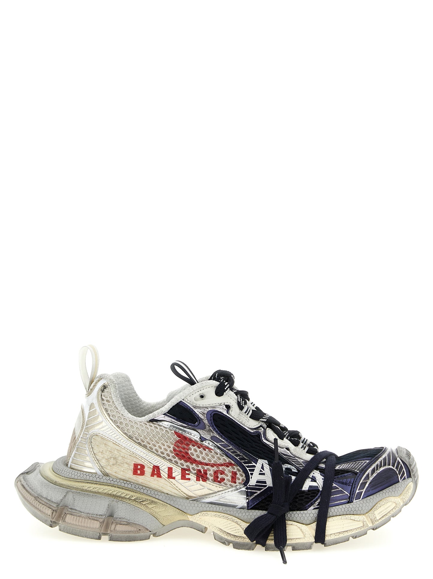 Balenciaga Men's Athletic Polyester Polyurethane & Polyethylene Sneakers - Multicolor Print