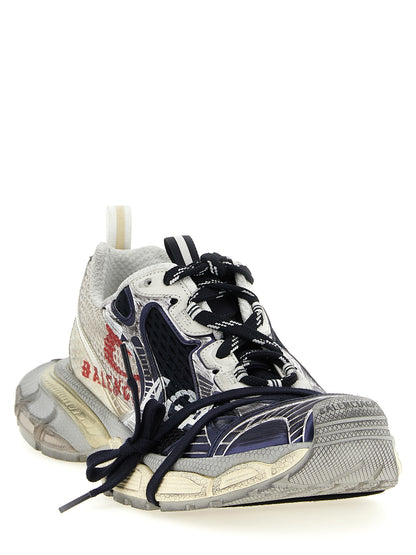 Balenciaga Men's Athletic Polyester Polyurethane & Polyethylene Sneakers - Multicolor Print