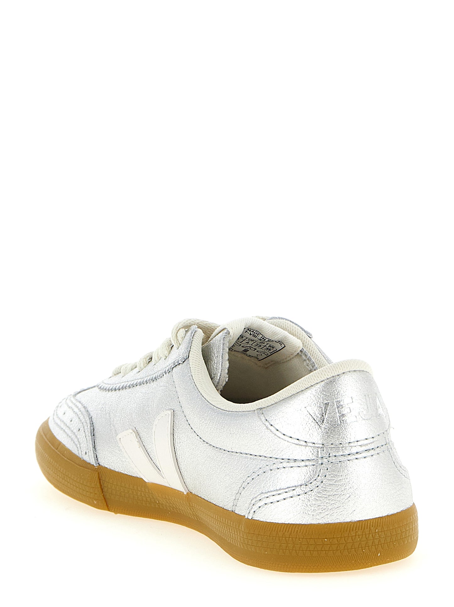 Sneakers by Veja for women in leather & rubber silver presents a on trend silhouette from the Women's Fashion Leather & Rubber Sneakers collection, showcasing a on trend fashion style for an elevated aesthetic.