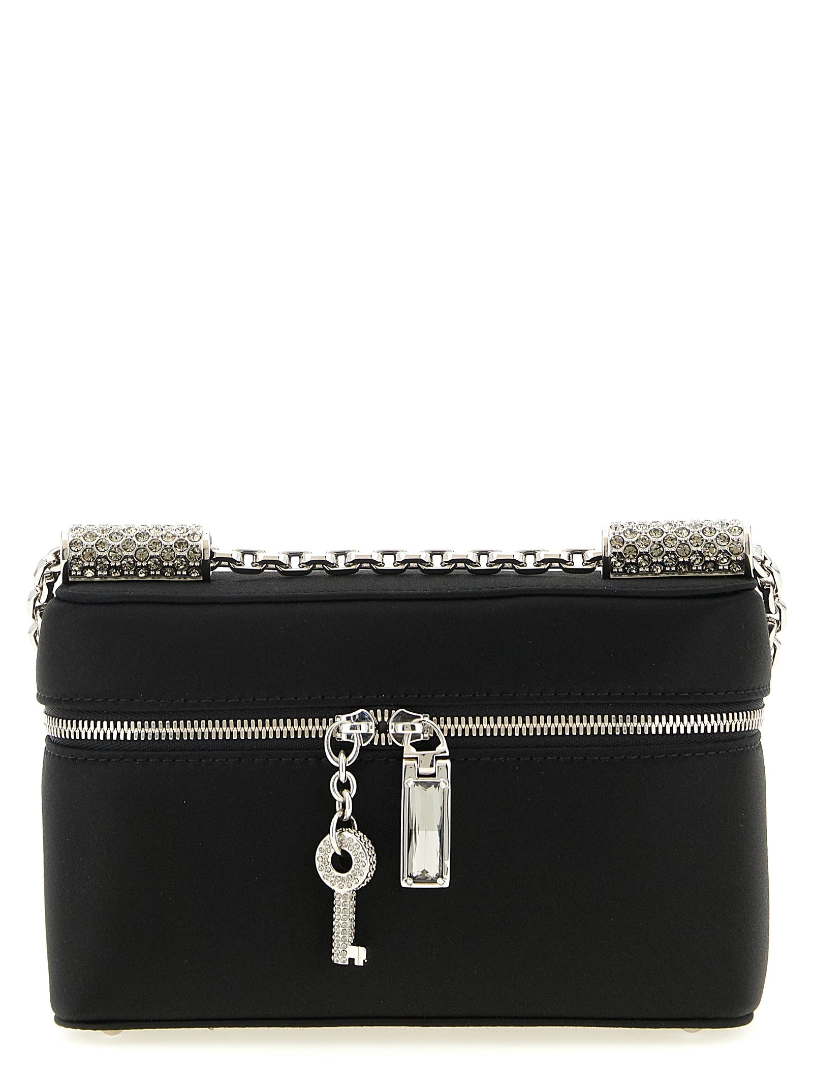 Medium Crossbody Handbag by Dolce & Gabbana for women in polyurethane black features an multi-faceted design with a secure zipper, ample , and versatile crossbody-strap & shoulder-strap for a multi-faceted finish.