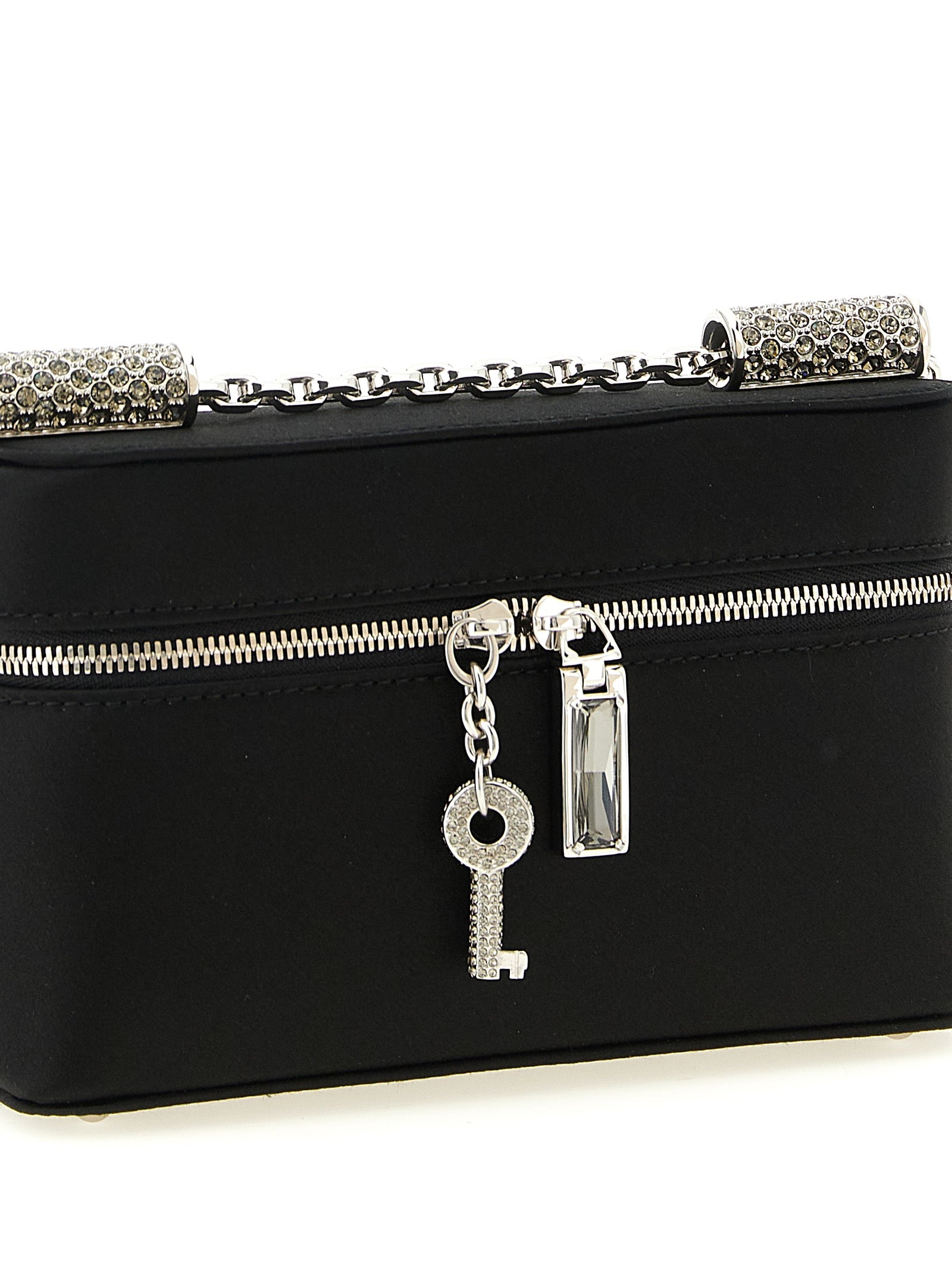 Medium Crossbody Handbag by Dolce & Gabbana for women in polyurethane black features a multifaceted silhouette, showcasing a secure zipper and multifaceted with versatile crossbody-strap & shoulder-strap for multifaceted style.