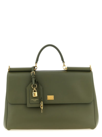 Flap Handbag by Dolce & Gabbana for women in bos taurus calf suede leather bicolour & green features a exquisite silhouette, showcasing a secure flap & zipper and exquisite with versatile shoulder-strap, adjustable-strap & handle for a exquisite finish.