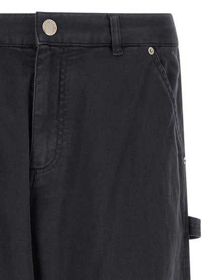 Cargo Pants by Moncler for men in stretch cotton felt blue features a architectural straight-leg & wide with a architectural long and architectural .