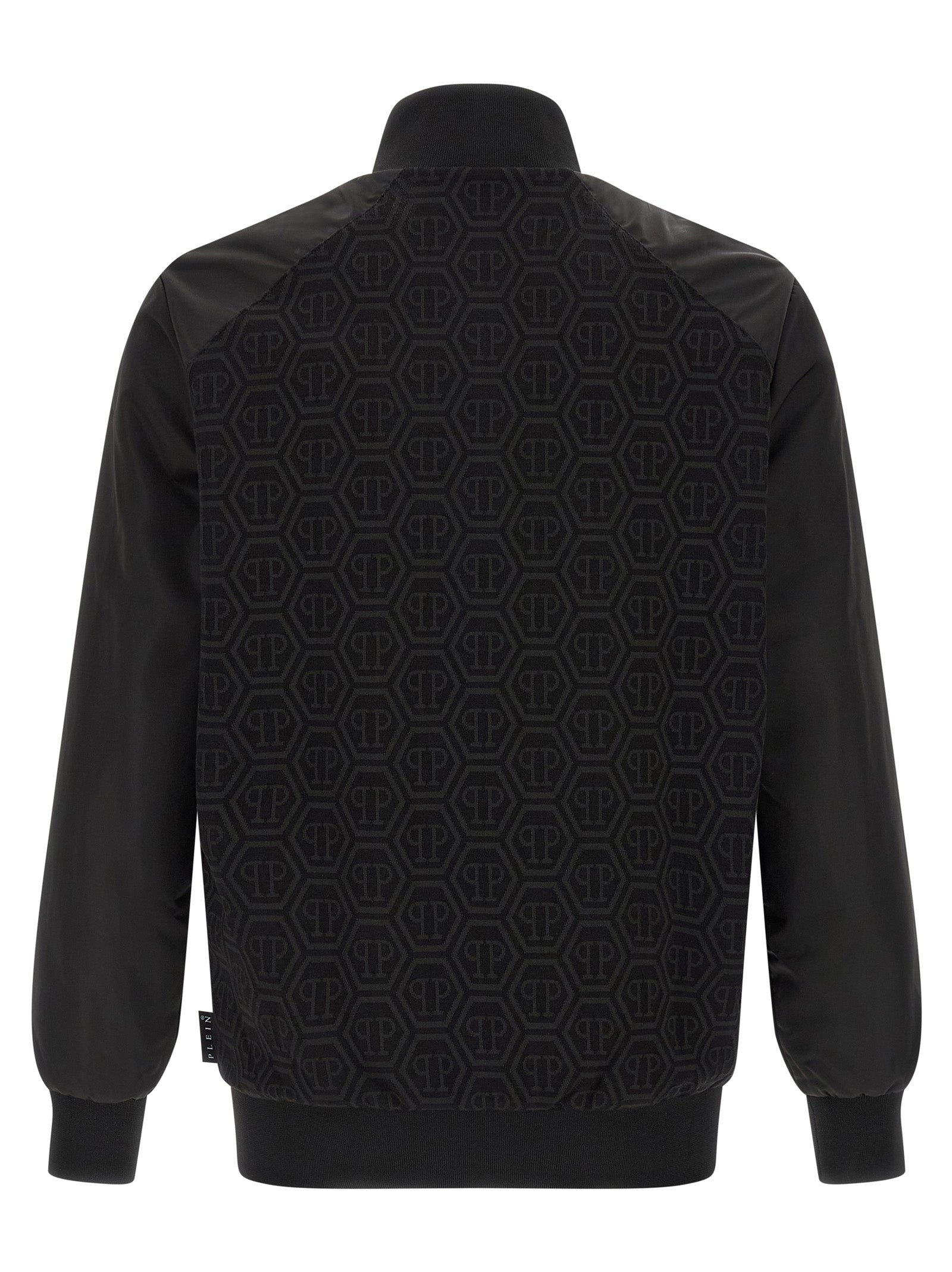 Sweatshirt by Philipp Plein for men in stretch polyester cotton black, jacquard & monogram features a unrivaled silhouette with a refined high-neck neckline and unrivaled detailing for a sophisticated look.