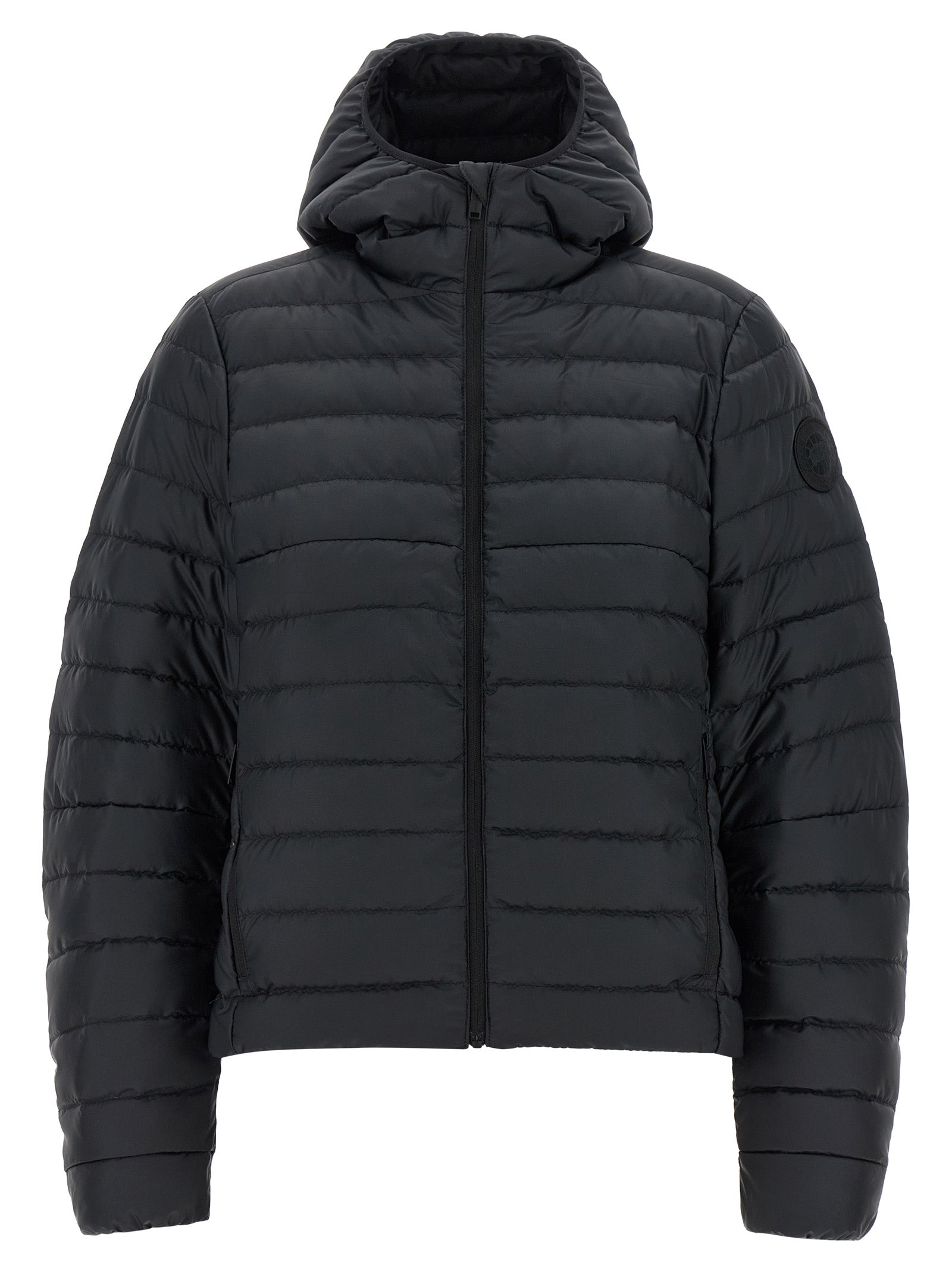 Hooded Puffer Jacket by Canada Goose for women in polyamide black presents a effortlessly chic silhouette, showcasing a sophisticated hooded neckline and premium pockets, hooded & insulated for a truly effortlessly chic finish.