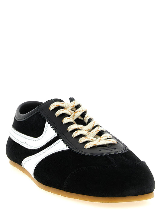 Sneakers by Dries Van Noten for men in suede calfskin leather bicolour, black & white features a chic design, perfectly showcasing the chic fashion style of this Icon Men's Fashion Suede Calfskin Leather Sneakers.