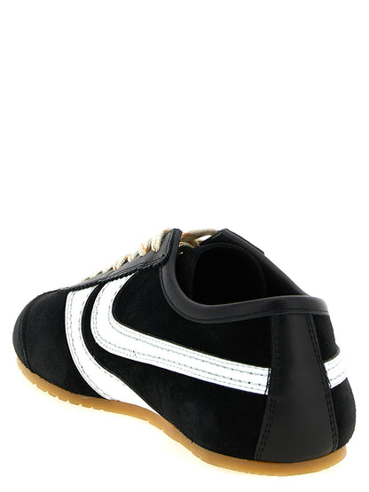 Sneakers by Dries Van Noten for men in suede calfskin leather bicolour, black & white features an versatile design from the Icon Men's Fashion Suede Calfskin Leather Sneakers collection, highlighting a versatile fashion style for a premium, high-fashion look.