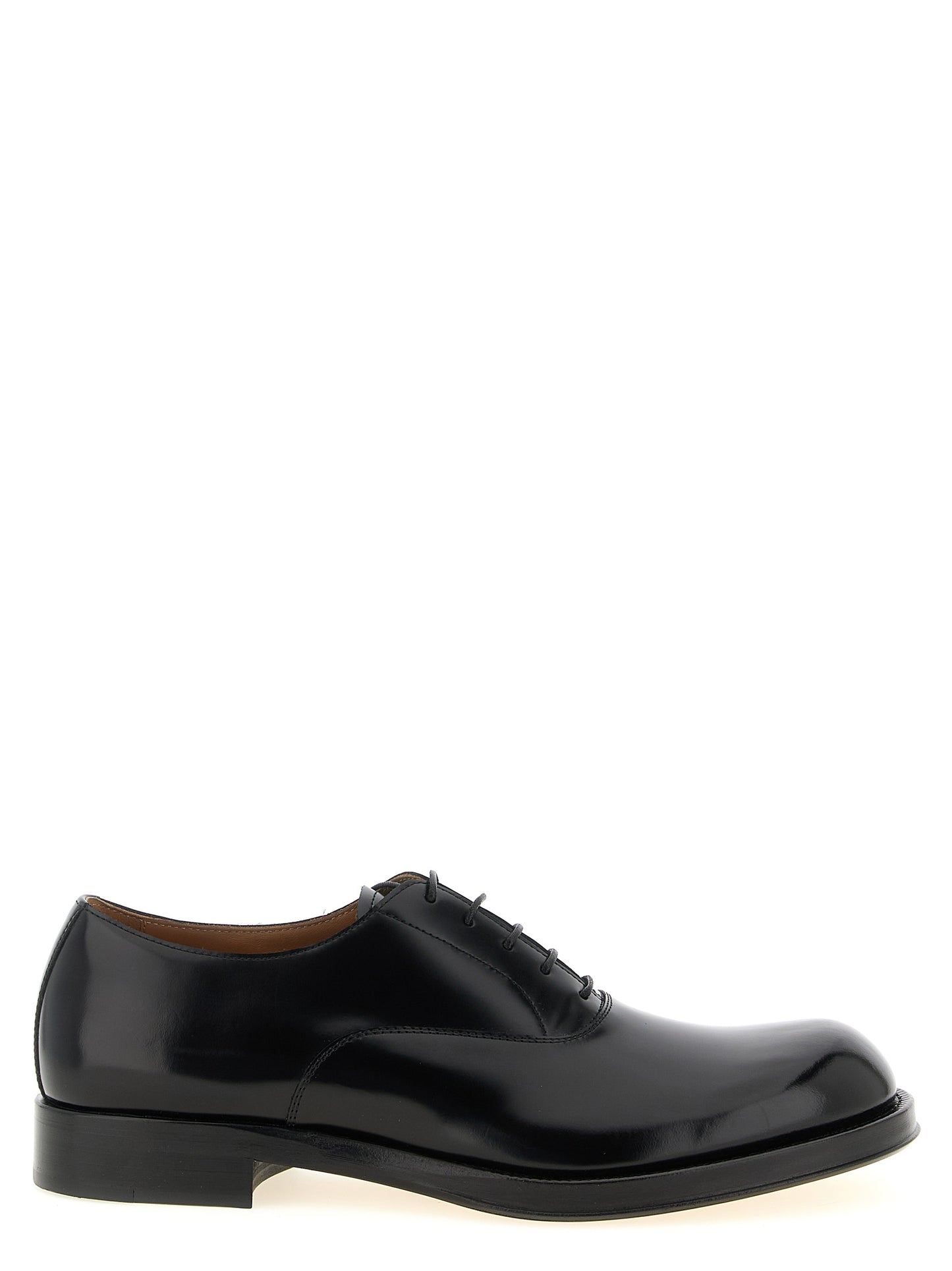 Derby Lace-Up Shoes by Dries Van Noten for men in calfskin leather black showcases a timeless silhouette from the Men's Calfskin Leather Derby Lace-Up Shoes collection, featuring a timeless and for a timeless finish.