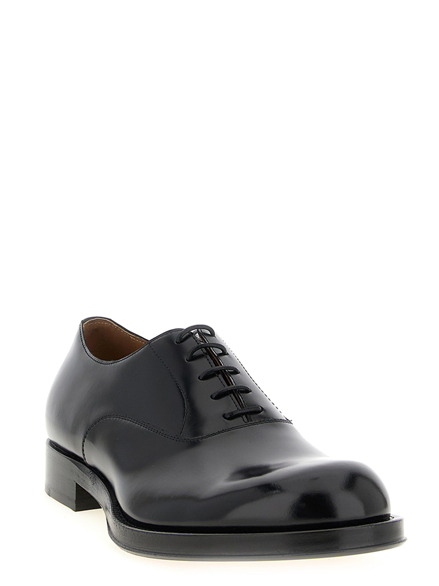 Derby Lace-Up Shoes by Dries Van Noten for men in calfskin leather black showcases a resplendent Men's Calfskin Leather Derby Lace-Up Shoes aesthetic, defined by its resplendent and elegant .