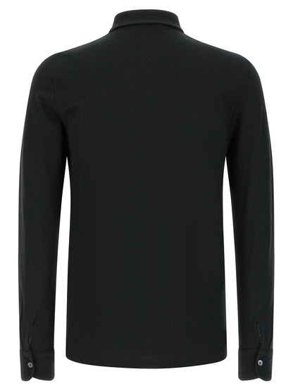 Polo Shirt by ZANONE for men in cotton black showcases a enviable silhouette, featuring a refined and for a enviable finish.