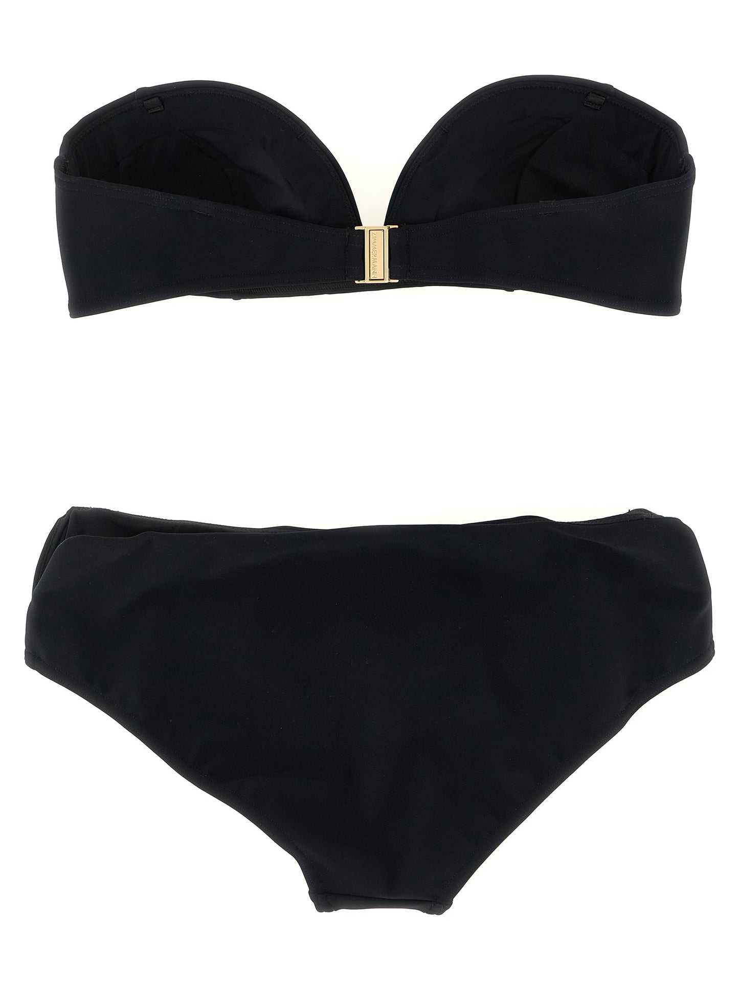 Bikini by Zimmermann for women in stretch polyamide black features an riviera chic silhouette that beautifully encapsulates the signature aesthetic of the Women's Stretch Polyamide Bikini.
