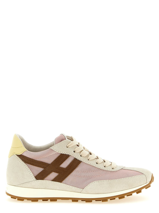 Athletic Sneakers by Hogan for women in suede calf leather & cotton multicolor features an timeless silhouette from the Women's Athletic Suede Calf Leather & Cotton Sneakers collection, showcasing a timeless athletic style for a timeless look.