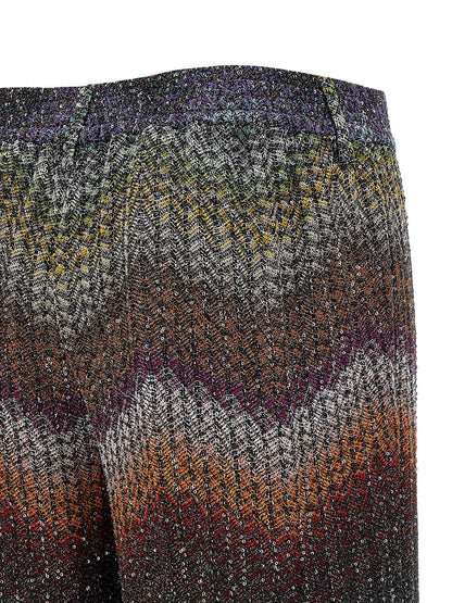 Casual Pants by Missoni for women in polyamide & viscose multicolor & patterned presents a refined pantology silhouette, artfully defined by a refined pantology straight, long, and a sophisticated .