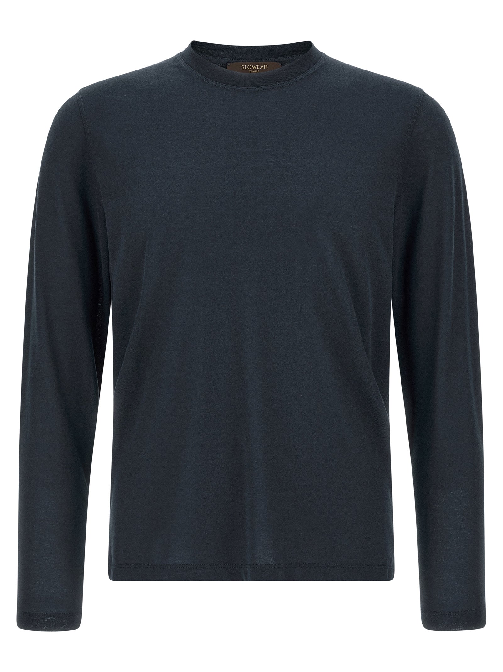T-Shirt by ZANONE for men in cotton blue features an on trend silhouette, perfectly showcasing a on trend and crew neckline for an elevated aesthetic.